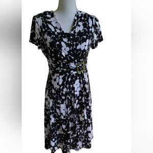 Black & White Petite Print Dress